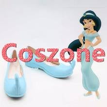 Princess Jasmine Blue Cosplay Shoes Boots Halloween Carnival Cosplay Costume Accessories 2024 - buy cheap