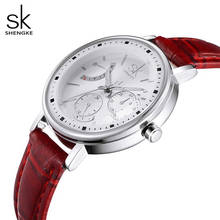 SK Brand Women Dress 3ATM Waterproof Watches Leather Strap Band Fashion Quartz Watch Elegant Wristwatches Ladies Hours 2017 New 2024 - buy cheap