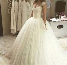 Vestido de casamento angélico, traje de noiva com apliques, estilo princesa 2024 - compre barato