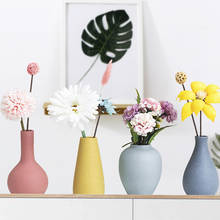 Красочные керамические вазы, Современные Простые декоративные вазы для гостиной, аксессуары для украшения дома 2024 - купить недорого
