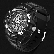 Sanda relógio digital masculino de luxo, relógios analógicos para homens, militar, esportivo, led, à prova d'água 2024 - compre barato