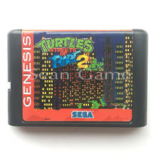 Cartucho de console de videogame sega turtles, 16 bit, metal 2024 - compre barato