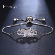 EMMAYA-pulsera de circonia cúbica para Mujer, brazalete ajustable, joyería nupcial, boda 2024 - compra barato