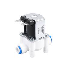 Plastic Solenoid Valve 12V 24V 220V 1/4" Hose Pipe Quick Connection Water Purifier Drinking Fountain Pressure Controller Switch 2024 - buy cheap