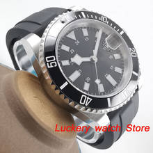 40 мм без логотипа черный светящийся циферблат saphire стекло; керамический Безель автоматическое движение мужской watch-BA142 2024 - купить недорого