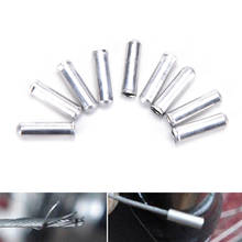 100pcs/lot cycling bike brake cable tips crimps bicycles derailleur shift cable end caps aluminum alloy inner wire ferrules 2024 - compre barato