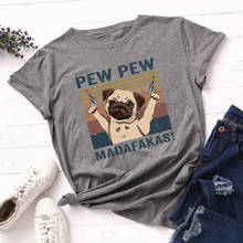 Pew Madafakas/футболка из 100% хлопка, летние футболки с коротким рукавом, милые футболки с героями мультфильмов, уличная одежда 4XL 2024 - купить недорого