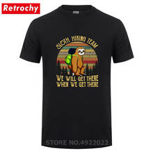 Camiseta de equipo de senderismo Sloth para Hombre, Camisa de algodón puro para excursionismo, acampada al aire libre, regalo Vintage, novedad de 2019 2024 - compra barato