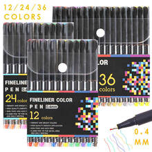 Canetas de feltro fineliner, conjunto de suprimentos de escritório e escola com 12/24/36/48/60 cores para desenho, desenho, marcador de arte em esboço 2024 - compre barato