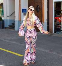 Брюки xikom женские с цветочным принтом, Модные Винтажные повседневные штаны в стиле пэчворк, с завышенной талией, богемные, лето 2021 2024 - купить недорого