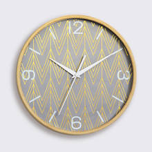 Retro marco de madera diseño de pared nórdicos reloj único decoración colgante de pared Relojes de 12 pulgadas en silencio Pared de salón reloj 2024 - compra barato