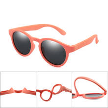 Gafas de sol polarizadas de goma para niños y niñas, gafas de sol polarizadas de silicona con espejo, de seguridad, con UV400 2024 - compra barato