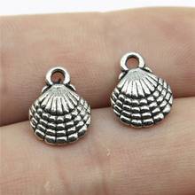 WYSIWYG 20pcs 13x10mm 3 Colors Double Sided Shell Charms Pendant Jewelry Metal Alloy Jewelry Marking 2024 - buy cheap