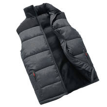 Colete colete de inverno sem mangas jaqueta masculina quente para baixo colete jaqueta de inverno sem mangas casaco plus size 4xl 2024 - compre barato