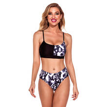 Women's Sexy Bikini Set 2021 High Leg Swimsuit Leopard Print Swimwear Ladies Workout Push Up Two Pieces Beach Bathing Suit XL 2024 - buy cheap