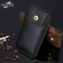 KISSCASE 4.7-6.5 inch Mobile Phone PU Leather Waist Bag For iPhone 12 11 XR SE 8 7 Xiaomi Holster Pouch Buckle Phone Belt Cover 2024 - buy cheap