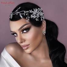 Youlapan hp348 artesanal strass noiva videira de cabelo cristal claro nupcial bandana headwear casamento acessórios para cabelo jóias 2024 - compre barato