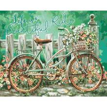 5D DIY Diamond Painting Full Square/Round Drill "Flower Bicycle" 3D Rhinestone Embroidery Cross Stitch Gift Home Decor 2024 - buy cheap