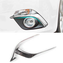 For Mazda 3 Axela 2014 2015 2016 Accessories ABS Chrome Car front fog lamp eyebrow Decoration Cover Trim Car Styling 2pcs 2024 - buy cheap