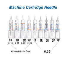 Máquina Permanente Da Composição Ferramentas 1RL pçs/lote 5 Microblading 3RL Cartucho Descartável Agulha de Tatuagem Sobrancelha Agulhas para Fornecedor 2024 - compre barato