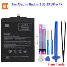 Xiaomi-batería Original BM47 de 4100mAh para teléfono Xiaomi Redmi 3, 3S, 3X, 3Pro, 4X, repuesto de alta calidad, herramientas 2024 - compra barato