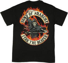 Sons of Anarchy Flame The Reaper T-Shirt. Summer Cotton Short Sleeve O-Neck Mens T Shirt New S-3XL 2024 - buy cheap