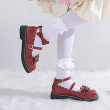 Lolita tea show student uniform round toe small shoes Bowknot Princess Kawaii Girl Women Shoes Vintage Sweet Low help cos loli 2024 - buy cheap