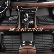 Tapete automotivo, carpete de couro bordado, para bmw x6 f16 2015-2016, de alta qualidade 2024 - compre barato