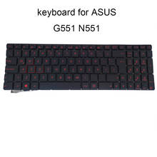 Latin backlight keyboard for ASUS ROG G551 JW G551JX G551J N551 N551J LA Spain Notebook keyboards red keys New 0KNB0 662CLA00 2024 - buy cheap