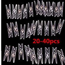 20pcs / 40pcs 25mm Mini Spring Clear Transparent Clips Clothes Photo Paper Peg Pin Clothespin Craft Clips Party Home Decoration 2024 - buy cheap