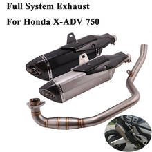 Full System Motorcycle Exhaust Slip On For Honda X-ADV 750 X ADV 750 Modified Front Middle Link Pipe Muffler DB Killer Silencer 2024 - buy cheap