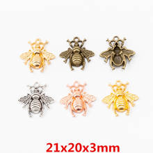 45 pieces of retro metal zinc alloy bee pendant for DIY handmade jewelry necklace making 6101 2024 - buy cheap