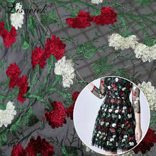 1meter/lot 135cm Net yarn lace plant floral heavy work embroidery lace fabric French lace fabric diy dress skirt clothing access 2024 - buy cheap