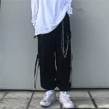 Women Summer Black Overalls 2021 Harajuku Techwear Ladies Punk Streetwear Korean Casual Fashion Gothic High Waist Pants 2024 - buy cheap