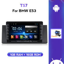 Central multimídia automotiva para bmw, com tela de toque ips, android, reprodutor de vídeo e rádio, som estéreo, navegação gps 5, e53, x5 e controle no volante 2024 - compre barato