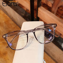 Elbru Retro Round Anti-blue Light Plain Glasses For Men And Women Short-sighted Eyewear Clear Lens New Trend TR90 Glasses Frame 2024 - buy cheap