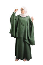 Garment Sets Muslim Women 2 Piece Khimar Jilbab Prayer Abaya Hijab and Skirt Arab Islamic Clothing Overhead Burqa Ramadan Niqab 2024 - buy cheap
