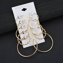 Modyle 5 Pairs/set Big Round Circle Hoop Earrings for Women Geometric Ear Hoops Earing Brincos Jewelry Gift 2024 - buy cheap