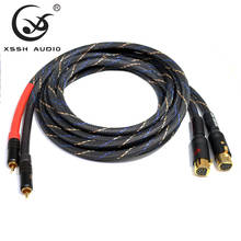 XSSH YIVO-cable de blindaje OFC de cobre puro de 2 núcleos, conector hembra XLR a macho XLR RCA, cable de Audio 2024 - compra barato