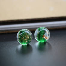 10 pces 12mm 14mm lampwork grânulos de vidro cor verde redonda encantos para jóias pulseira brinco que faz atacado e varejo 2024 - compre barato
