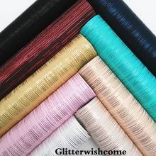 Glitterwishcome 21X29CM A4 Size Vinyl For Bows Embossed Stripes Leather Fabirc Faux Leather Sheets for Bows, GM153A 2024 - buy cheap