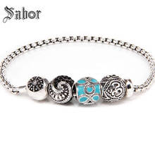 Km grânulo diy pulseira com om maori contas étnicas rolha rebel rock pulseira para homens kb539 thomas jóias 2024 - compre barato