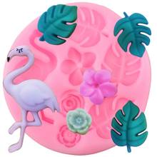3D Flamingo Rose Silicone Molds Turtle Leaf Fondant Mold Baby Birthday Cake Decorating Tools Candy Chocolate Gumpaste Moulds 2024 - buy cheap