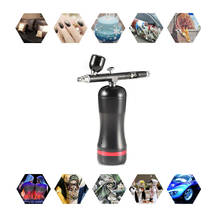 Airbrush With Compressor Kit Auto Start Stop Replace Battery Mini Electric Makeup Cake Car Body Art Design Paint Spary Air Brush 2024 - buy cheap