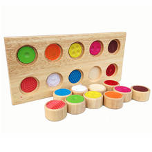 Bloques de juguete de madera para niños, juguete educativo de aprendizaje temprano, montessori, colores, desafío, memoria, juego, regalo de Navidad para niños 2024 - compra barato