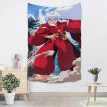 Inuyasha tapete colorido psicodelico, tapete de parede bonito e decorativo para sala de estar, quarto, almofada de dormir 2024 - compre barato