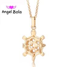 Collar con forma de tortuga para mujer, cadena larga con colgante de Bola de Ángel, jaula de aceite de Engelsrufer, 23mm, Bola de música, joyería L041 2024 - compra barato