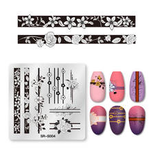 Nail Art Templates Stamping Plate Design Flower Animal Glass Temperature Lace tainless Steel Tools Stamp Templates Plates Image 2024 - buy cheap