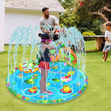 Crianças inflável água spray almofada sapo respingo tapete gramado ao ar livre crianças brinquedo sprinkler almofada jogo interativo tapete 2024 - compre barato