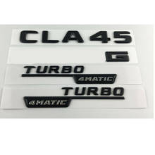 Black CLA45 for AMG TURBO 4MATIC Trunk Fender Badges Emblems 2024 - buy cheap